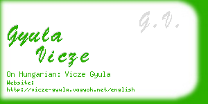 gyula vicze business card